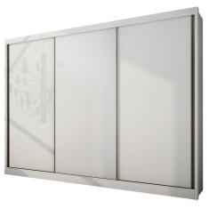 Guarda Roupa Casal Londres 3 Portas 4 Gavetas Neve Com Nicho – Novo Horizonte