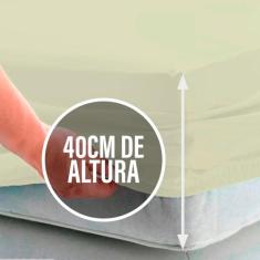Lençol cama Casal Avulso 400 Fios 40cm Altura algodao com elastico - R