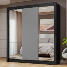 Guarda-Roupa Casal 3 Portas de Correr com Espelhos Nobre Madesa