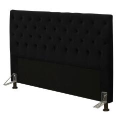 Cabeceira Cristal Box Casal 140cm Preto