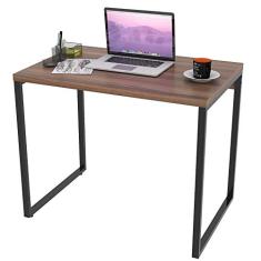 Mesa Para Escritório Home Office Estilo Industrial Form C01 90 cm Nogal - Lyam Decor