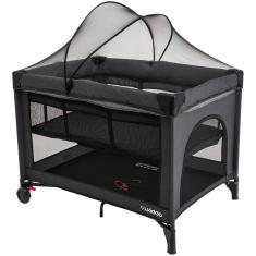 Berço Cercado Desmontavel Portatil Kiddo Fast Melange Preto
