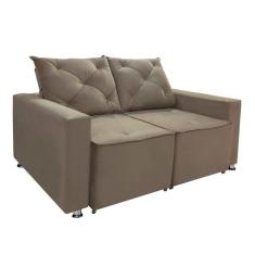 Sofá Retrátil E Reclinável 2 Lugares Bariloche Veludo Bege Speciale Home Bege