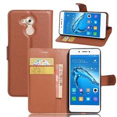 Manyip Capa de telefone PU couro com suporte carteira flip capa para Huawei nova Smart/Huawei Enjoy 6S, capa de proteção de telefone estilo empresarial, capa com [compartimentos para dinheiro e