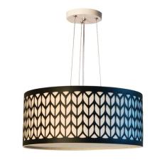 Lustre Pendente Cúpula Recorte  Preto  30X15 2E27 Bivolt - Tom Luz