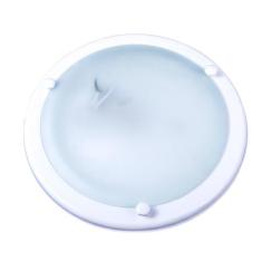Plafon aro italia vidro fosco 24cm 1 lamp. e-27 max 60w branco - Home 