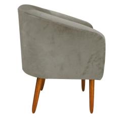 Kit 01 Namoradeira 02 Poltronas Suede Marrom Rato - D'ROSSI