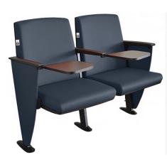 02 Cadeiras para Auditório com Prancheta Linha Viena Auditório Azul