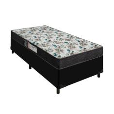 Cama Box Solteiro e Colchão Veneza D33 24cm Preto Portobel