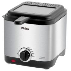 Fritadeira Elétrica Philco Deep Fry 1,8L Inox, Preto e Inox, 220V