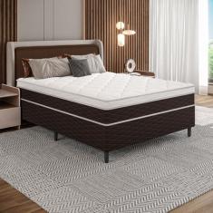 Cama Box Casal 138x188x24 Molas Ensacadas Euro Pillow D26 One Face Kar