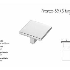 Puxador Firenze 35X35 Mm Cromado