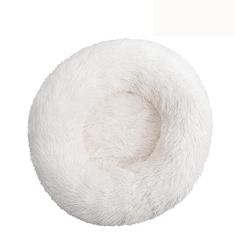 Cama de cachorro calmante para cães pequenos – Cama de cachorro pequena lavável com donut, cama de gato de pelúcia macia redonda anti-ansiedade, serve para toPets, diâmetro 16 cm