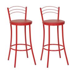 Kit 2 Banquetas Bp26-a A107 Vermelho