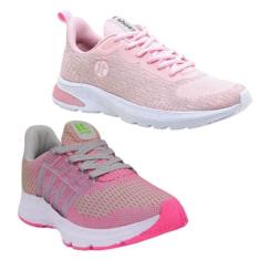 Tênis Feminino Running Esportivo Caminhada Academia Kit 2 - It Save, R