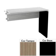 Mesa de Escritório Complemento 90 x 45 cm Pé Painel PE25 em MDP Cor No