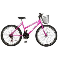 Bicicleta Aro 26 Kls Sport Gold  V-Brake Mtb 2V Feminina, Rosa chiclet
