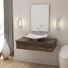 Bancada para Banheiro 80cm com cuba Folha F44 800w Metrópole - Compace