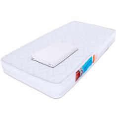 Colchão Mini Cama Infantil Montessoriana Espuma D18 + Lençol Avulso com elástico Percal 180 Fios Antialérgico 148x68x12 bf Colchões