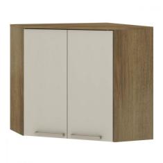 Armário Aéreo 2 Portas Canto Diagonal Isis Luciane Avela/mocca