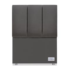 Cabeceira South Veluto Cinza Solteiro (11x90x125) - Ortobom