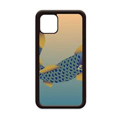 Capa de Pintura Cultura Blue Fish para iPhone 12 Pro Max para Apple Mini Mobile Case Shell