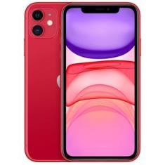 iPhone 11 Apple 64GB PRODUCT(RED), Tela de 6,1”, Câmera Dupla de 12MP, iOS
