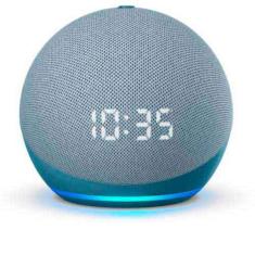 Echo Dot (4ª Geração) Smart Speaker Amazon Com Relógio E Alexa Azul