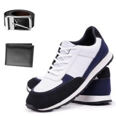 Tenis Jogger Masculino Confortavel Kit Cinto e Carteira-Masculino