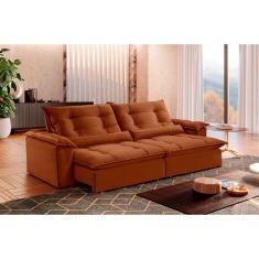 Sofá Retrátil e Reclinável Apolo 2,90m 05 Lugares Mola Ensacada TXR