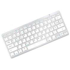 Teclado Sem Fio Ultra Fino Bluetooth Para Tablet e Celular, Computador, Android, Note, Com Tecla "Ç", Tecla “COMMAND” Padrão ABNT2 Layout Nacional Brasileiro (Cinza Metalizado)