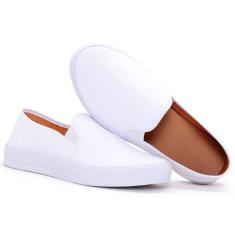 Tênis sapatênis feminino casual sapatilha slip on confortável - Wshoes