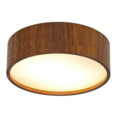 Luminária Plafon Sobrepor Redondo 60cm em Madeira Imbuia - FOXLustres