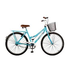 Bicicleta De Passeio Kls Retro Aro 26 Com Freios V-brake Azul Com Branco