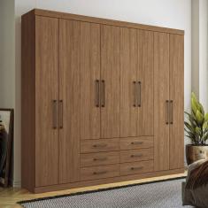 Guarda Roupa Casal 8 Portas 6 Gavetas Master Jatoba