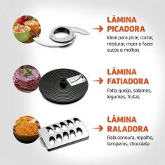 Multiprocessador de Alimentos Mondial MPN-01-BE 7 em 1 - 127V