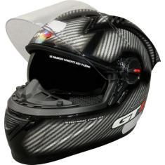 Capacete  FW3 GT Racing Bolt Design Com Narigueira , Grafite, 58
