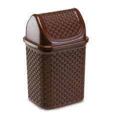 Lixeira De Pia Marrom Basculante Rattan 4,5L Nitron