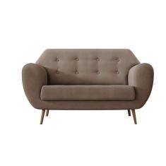 sofá 2 lugares beegees veludo bege