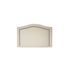 Cabeceira Solteiro 90x60 Courino Off White Tachas Fumê