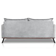 Sofá Zeki 2 Lugares 160 Cm Linho Boucle Cinza