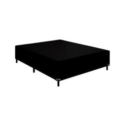 Base Cama Box Casal Sintético Preto 138x188 - FABRICA DE TUDO
