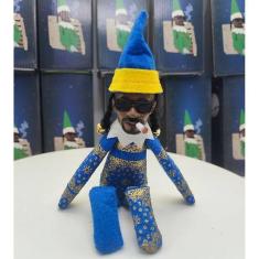 Boneca elfa de Natal Snoop On A Stoop 25 cm de resina não tecida