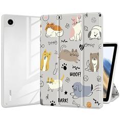 Batianda Capa híbrida para Samsung Galaxy Tab A8 10,5 polegadas modelo 2022 (SM-X200/X205/X207) capa à prova de choque com parte traseira transparente transparente TPU amortecedor automático