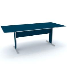 Mesa De Reuniões Ret Mx2000 Maxxi Pandin Móveis  Cinza/Azul
