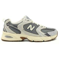 Tênis New Balance 530 Unissex Casual, 37, Cinza, Off white