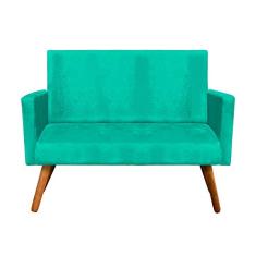 Sofá Retrô Namoradeira Nina 2 Lugares Suede - D'Rossi