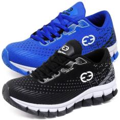 Tênis Infantil Masculino Antiderrapante Fecho Cadarço Kit 2-Masculino