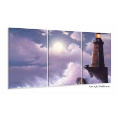 Quadro Decorativo Pintura Farol Vertical 120x60 3 Peças