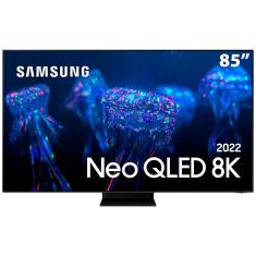 Smart TV 85" Neo QLED 8K Samsung QN800B, Mini Led, Painel 120hz, Processador com IA, Som em Movimento, Tela sem limites, Ultrafina, Única Conexão